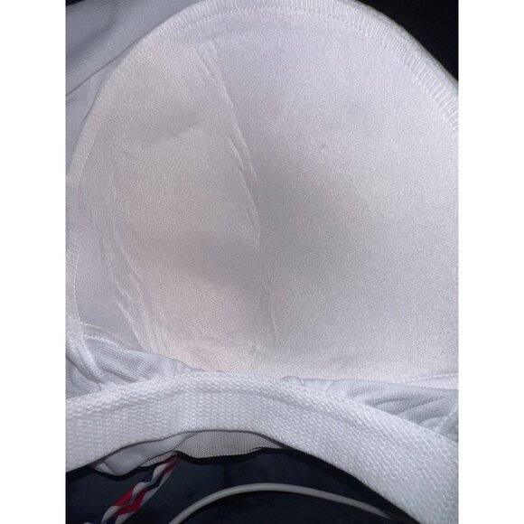 Kona Sol Swimsuit Womens 22 Red Blue White Chevron One Piece Adjustable Straps - Picture 4 of 9